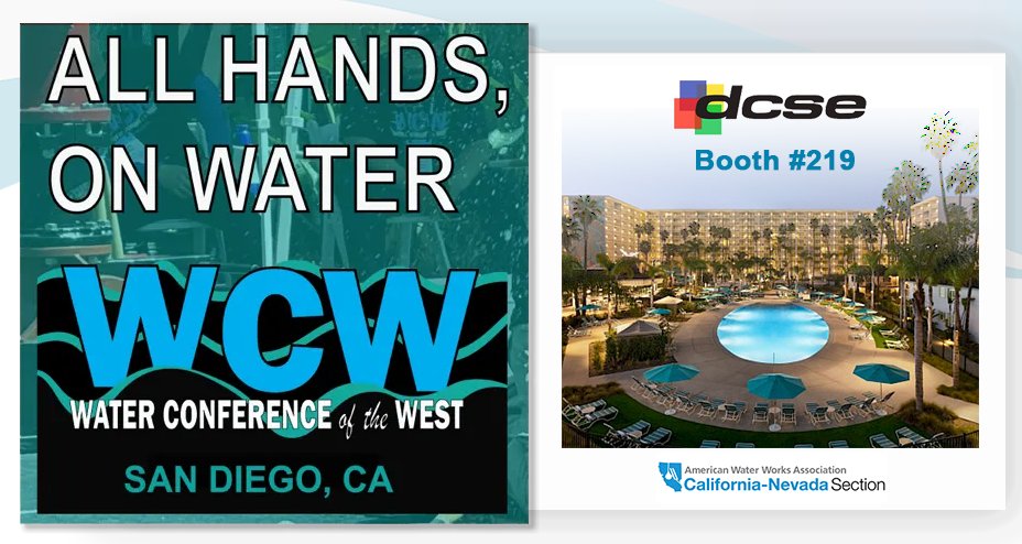 DCSE_Inc's tweet photo. We’re exhibiting at #WCW26 in San Diego!
Stop by Booth #219 (next to Esri & Trimble) to explore practical, data-driven solutions for water & wastewater utilities. #GIS #WaterUtilities #UtilityNetwork https://t.co/B9VoF2qKIM