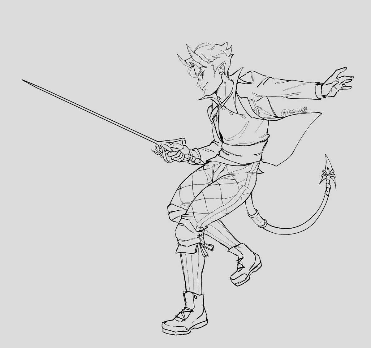 inariw00's tweet image. he's real fun to draw 
last one for now! 
#deadlock #apollo