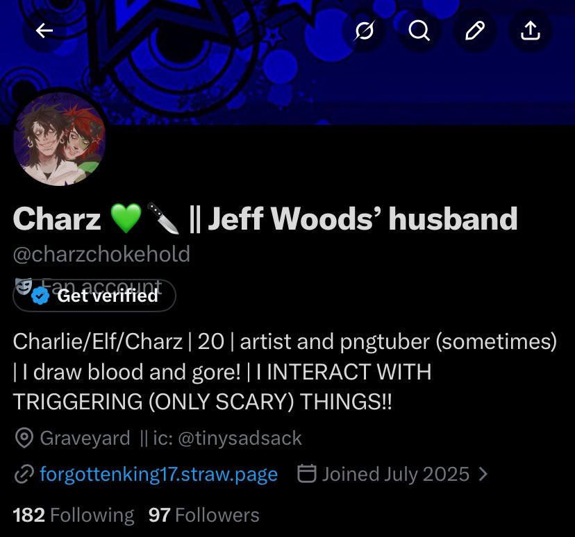 Charz 💚🔪 || Jeff Woods’ husband tweet media