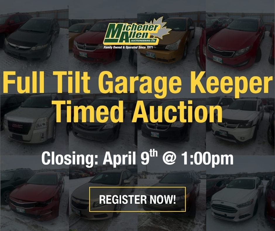Our Full Tilt Garage Keeper Timed Auction is CLOSING TOMORROW⚠️

📅April 9th @ 1:00pm (CDT)
📍Mantioba

Don't miss out, register now:
Register: eu1.hubs.ly/H0tjVDs0
View lots: eu1.hubs.ly/H0tjVxR0