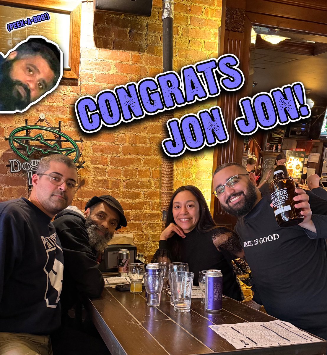 georgekeeleynyc's tweet image. Welcome to the GKBC @jono_ha9 🙌🙌🙌 Congrats on making that 💯🍻 and always great to have La Familia Loca in the house! CHEERS! #beerisgood #georgekeeley #gknyc #shutupanddrink #drinkamongstfriends