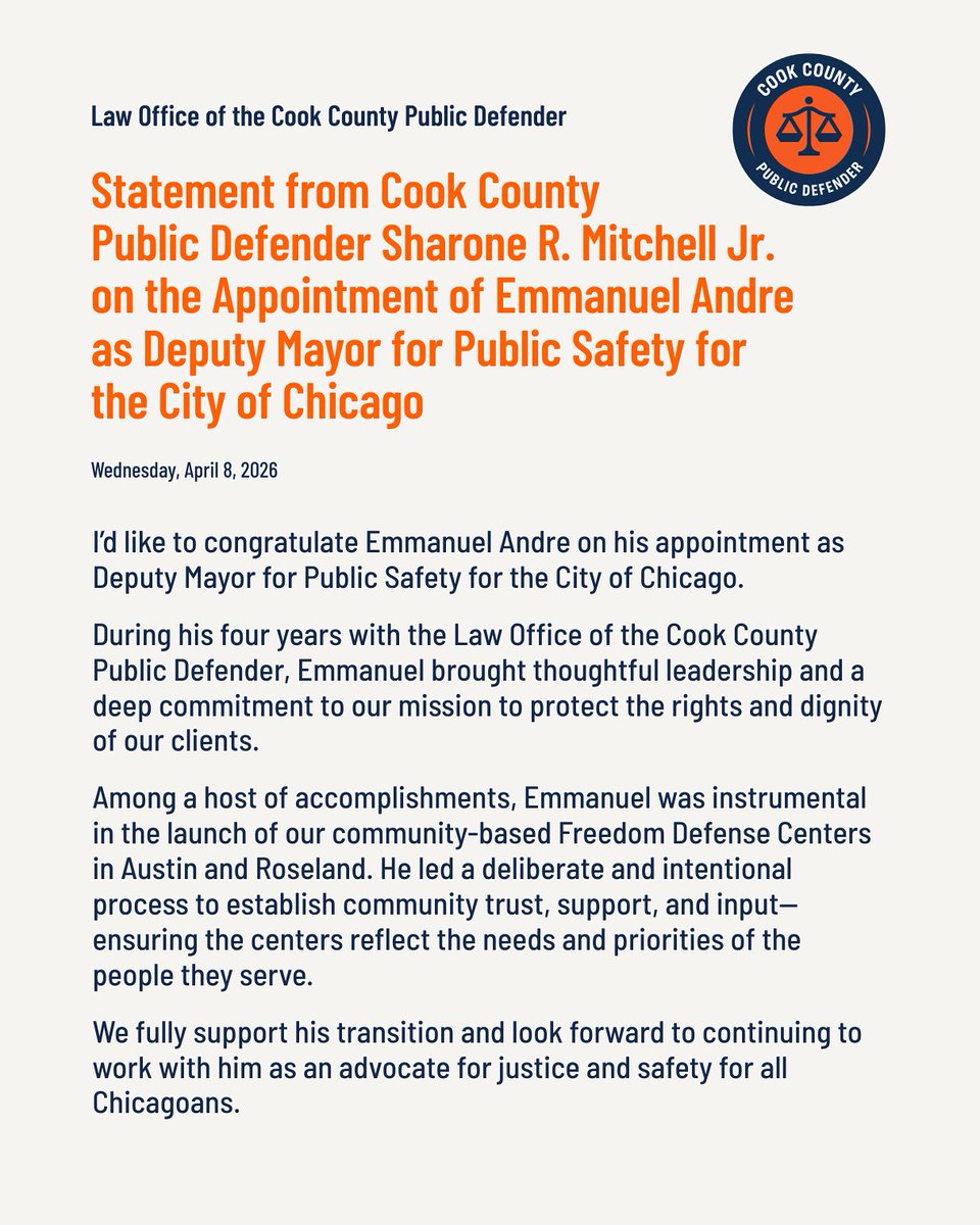 Cook County Public Defender’s Office tweet media