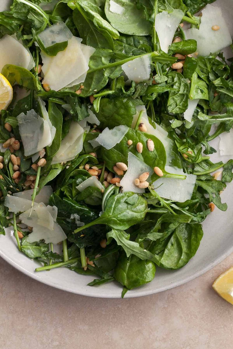 gourmandeinthek's tweet image. Fresh, simple, and delicious! 🌿 This spinach arugula salad with lemon olive oil dressing, pecorino, and pine nuts is ready in minutes. Perfect side or light lunch! 🥗
gourmandeinthekitchen.com/arugula-spinac…

#SpinachArugulaSalad #EasySalad #HealthyEating #QuickRecipes