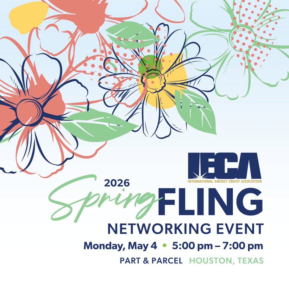 IECAssoc's tweet photo. Don’t miss the IECA 2026 Spring Fling with live music, hors d'oeuvres &amp; open bar!

May 4 | 5–7 PM @ Part &amp; Parcel in Houston

Register now: https://t.co/LTV5sXy769 https://t.co/g4R0eBoUiu