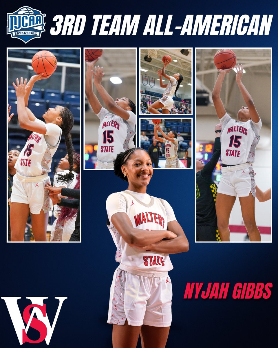 WaltersStSports's tweet photo. All-American X 2️⃣

Congratulations to Terryauna Griffin on being named an NJCAA DI Women’s Basketball 1st Team All-American and to Nyjah Gibbs on being named an NJCAA DI Women’s Basketball 3rd Team All-American!!! https://t.co/CKJDyP65qK