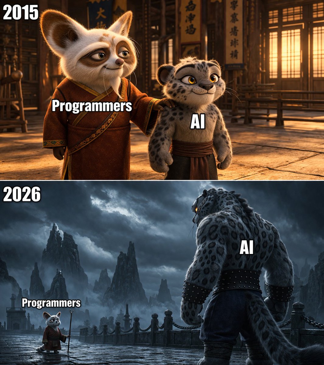 Mustafaai01's tweet image. 2015: We trained AI.
 2026: AI started assigning deadlines. 💀

Adapt fast or get automated.

#AI #ArtificialIntelligence #Programmers #AIAgents #Automation