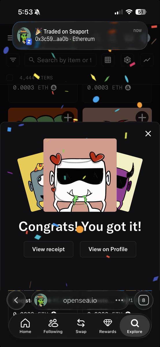 fqmighty's tweet image. bought some more @nomsternft here.
momentum might seem slow rn, but @Madcrypto28 is cooking something behind the scenes; big announcement coming soon