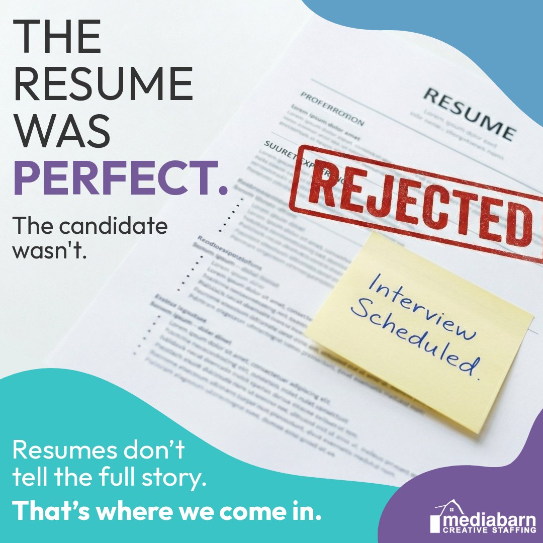 mediabarn's tweet photo. Ever wasted an interview on someone who looked perfect on paper, but something was off?

You’re not alone. Resumes highlight strengths. They don’t reveal how someone works in real life.

We ensure the candidates you interview are a perfect fit for the job.
https://t.co/7AYg01rrpO https://t.co/Yz3mKsmoa3