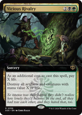 MTGGoldfish's tweet image. Two opposing spells, a powerful 4 mana sweeper in golgari, and powerful mass reanimation in Orzhov. More previews at mtgpreviews.com/SOS

Source: comicbook.com/gaming/news/ma…
🎨: @ChrisRallis_Art