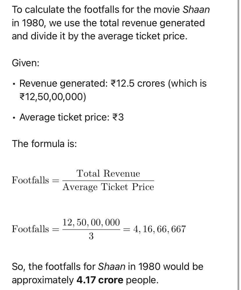ashoksingh68's tweet image. #shaan footfalls are higher than today’s hits like #dhurandhar #pathan and other films. #AmitabhBachchan films released in a clash with his several films, something today’s films don’t #bollywood #IndianCinema @SrBachchan @Javedakhtarjadu