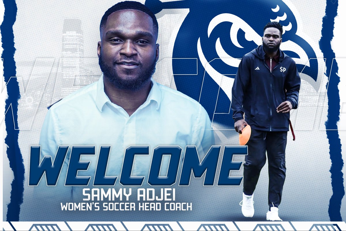 SPUAthletics's tweet photo. 𝙒𝙚𝙡𝙘𝙤𝙢𝙚 𝙩𝙤 𝙅𝙚𝙧𝙨𝙚𝙮 𝘾𝙞𝙩𝙮!

Sammy Adjei has been named the next head coach of your Peacocks! 

#StrutUp 🦚 https://t.co/gPsGVQTqgm