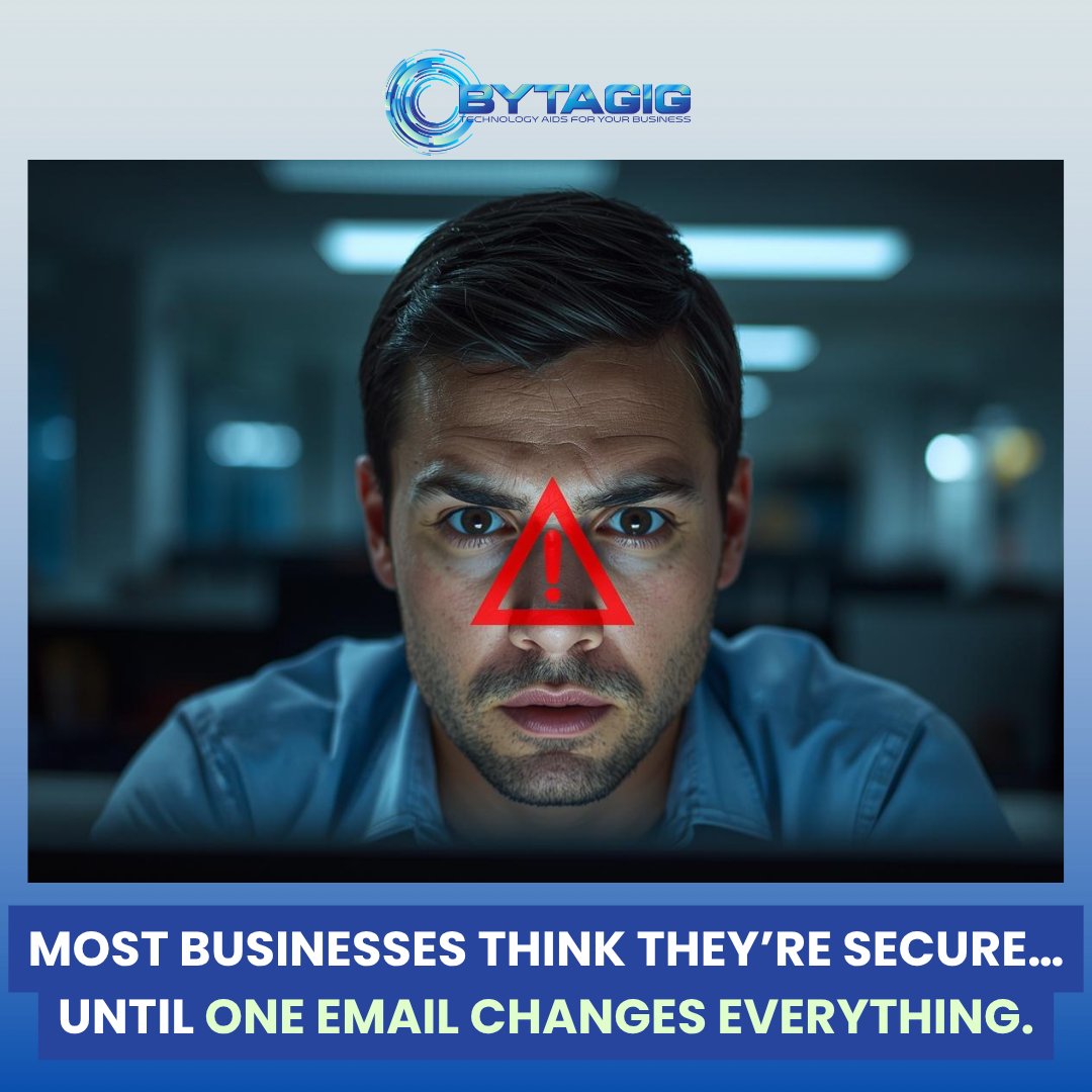 Most businesses think they’re secure… until one email changes everything.

It only takes one click.
One phishing email. One compromised password. One moment of distraction.
T
oday’s cyberattacks are smarter, faster, and powered by AI. Small and mid-sized businesses are now the