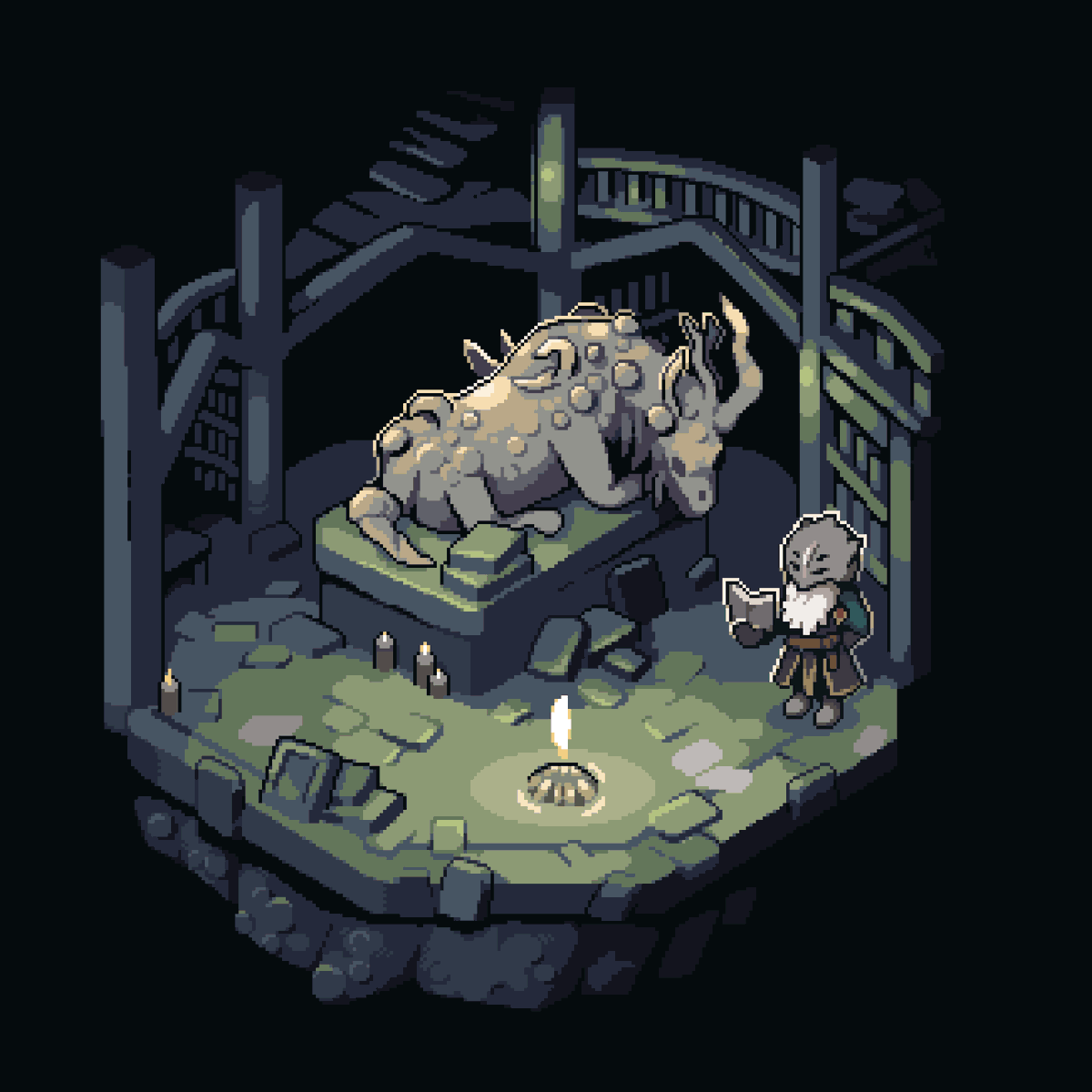 Elden ring diorama with the best NPC