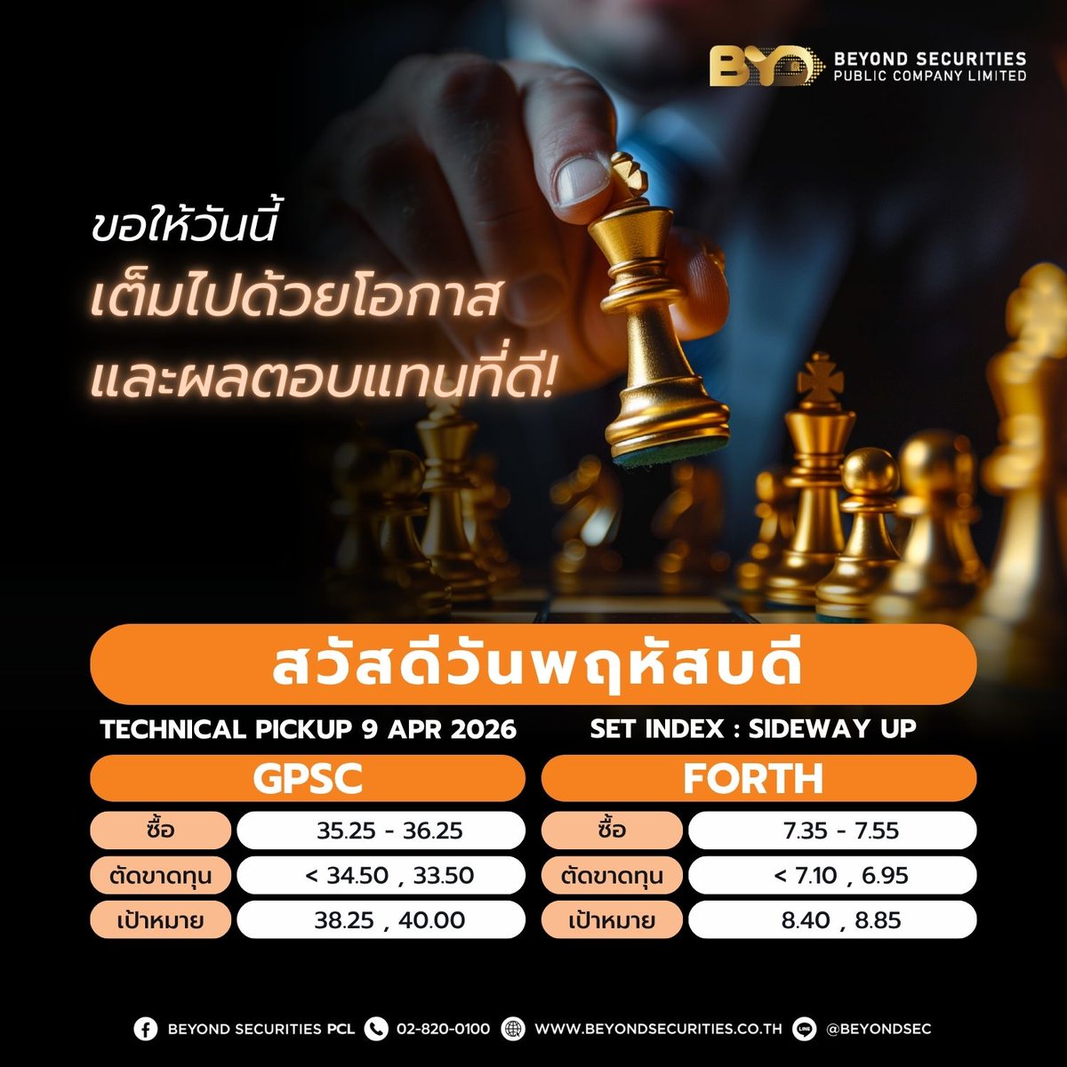 Beyond_Sec's tweet image. โอกาสในตลาด มักเป็นของคนที่ “วางเกมไว้ก่อน” 👀

#GPSC #FORTH #Technical #beyondsecurities #BeyondResearch #BeyondSec #YourWealthCompanion #สวัสดีวันพฤหัสบดี #ตลาดหุ้นวันนี้ #หุ้นเด่นประจำวัน #hello #Quote