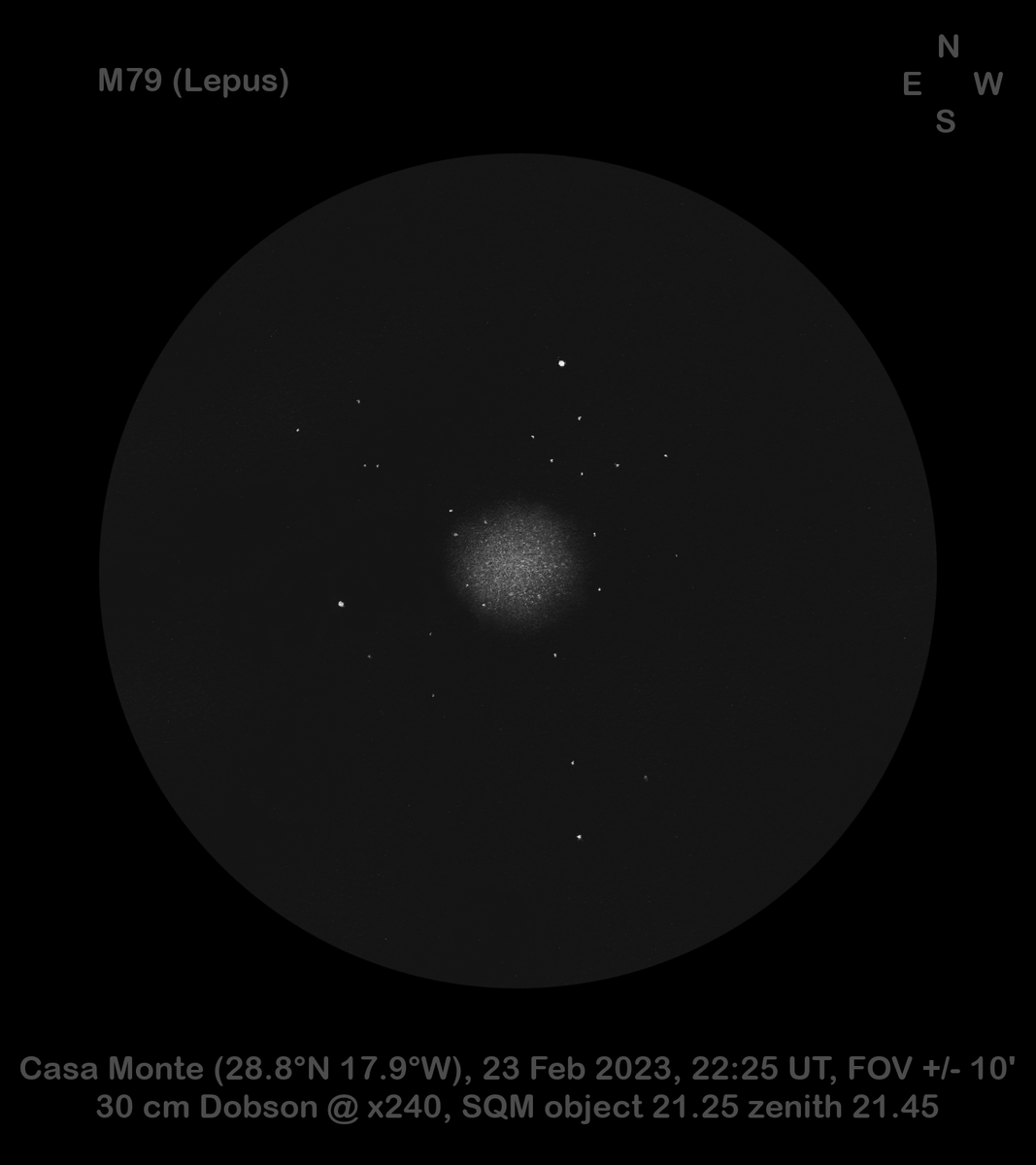 DeepskyLog's tweet photo. The #deepskylog sketch of March 2026 is this sketch of the Globular cluster M 79 in Lepus by Jef De Wit.
Congratulations, Jef!
More information can be found here:

https://t.co/Lo6W4CxkuE

#sketch #sketchofthemonth #deepsky #astronomy #deepskydrawing #sketches https://t.co/uDdfgRo4ce