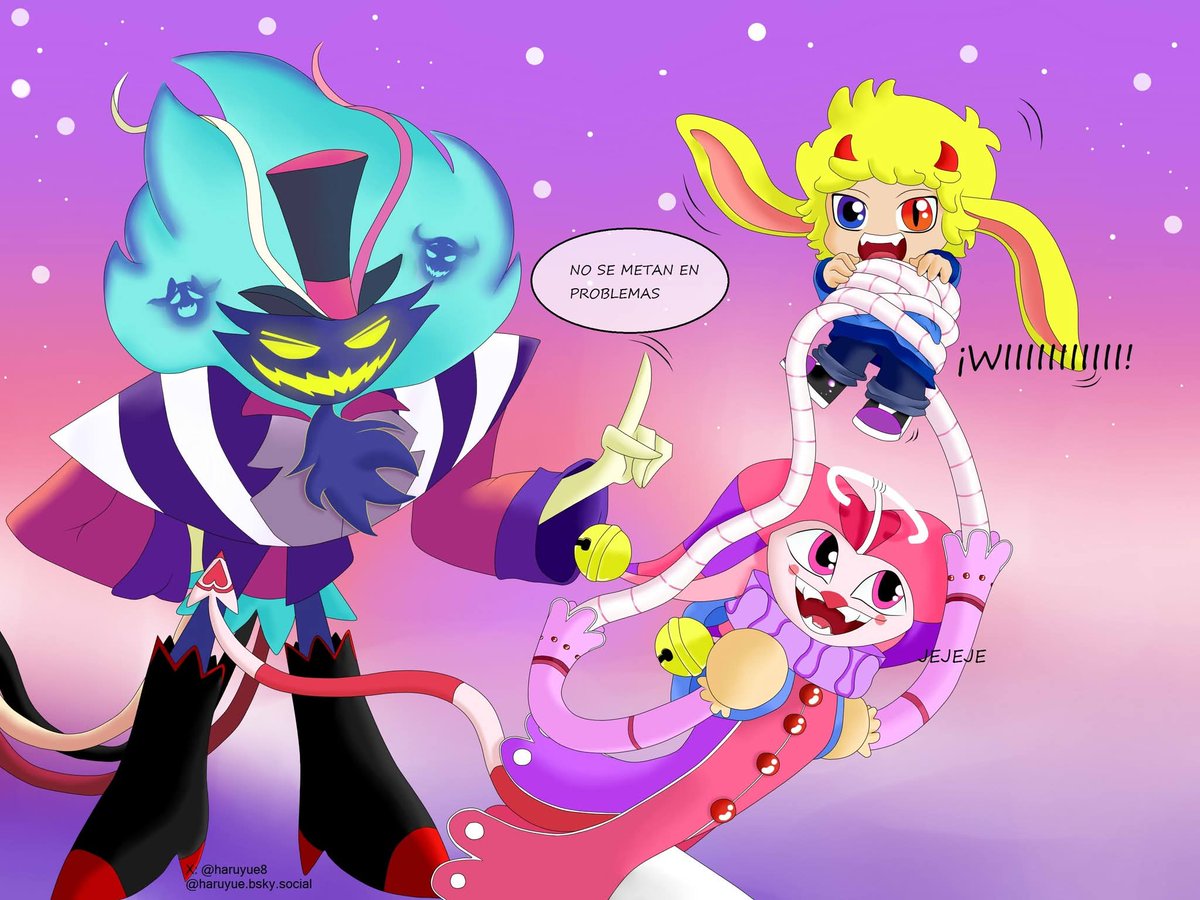 HARUYUE8's tweet photo. Holaaaaaaa. Ahora sí trataré de ser constante al publicar ajjaja. Aquí un dibujito que hice para mí autora de fanfic favorita! @vash_ilusion eres increíble! Les invito a ver su trabajo.
#helluvaboss #oc #haru #antimalito #fizzarolli #asmodeo https://t.co/z4ZK8Os5Au