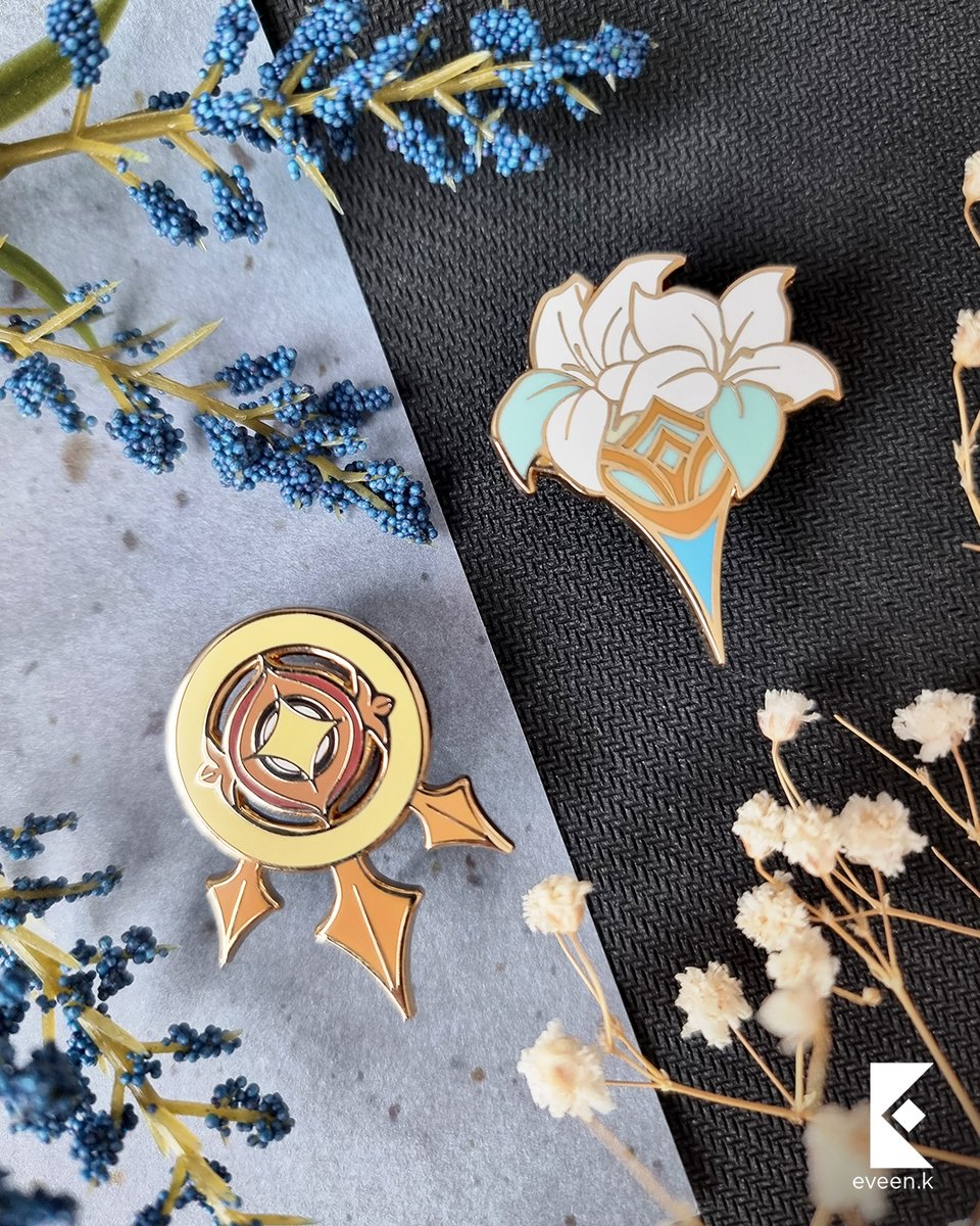 From concept art to pins! #lumine #aether #genshinimpact
