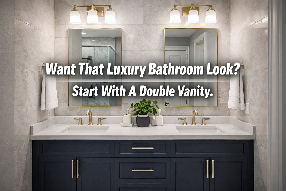 Want your bathroom to feel like a luxury suite?

Start with a double vanity.

More counter space, better storage, and a design that instantly elevates the entire bathroom. 

We build double vanity setups that blend beauty with functionality.

Message us to plan your remodel.