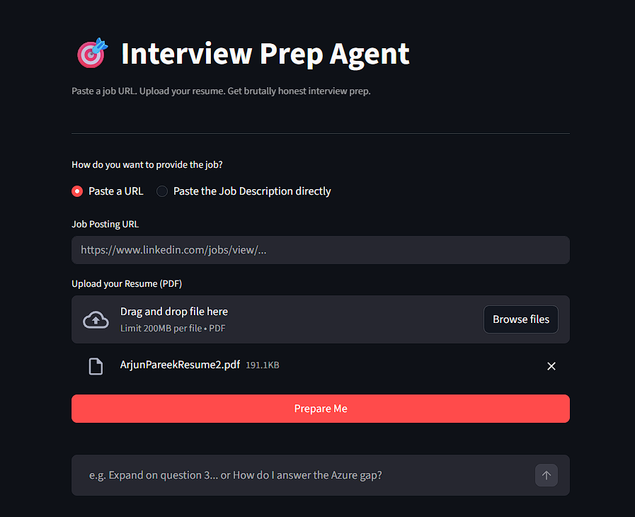 chxngapo's tweet photo. I built an agentic AI that turns your resume + a job link into a brutally honest interview prep guide.

But the real learning?
Rebuilding LangChain from scratch broke how I understood agents.
Here’s what surprised me 👇

#AgenticAI #LLM #LangChain #BuildInPublic https://t.co/hfxCRjpEBH
