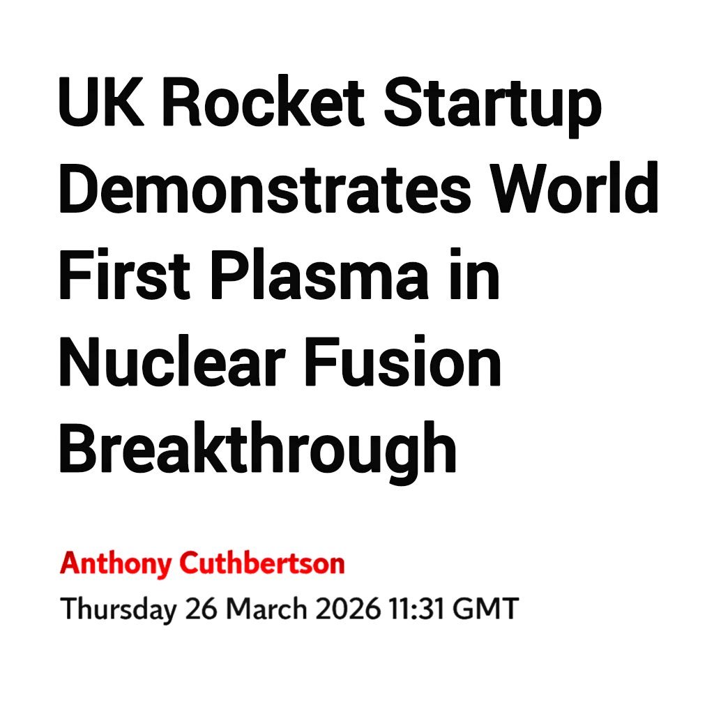 SciTechera's tweet image. Reminder

A UK startup just demonstrated the first plasma in a nuclear fusion
rocket engine for deep space travel.

The company, Pulsar Fusion, is developing Sunbird, a fusion propulsion system using deuterium and helium-3 to generate thrust directly from fusion plasma.

In this