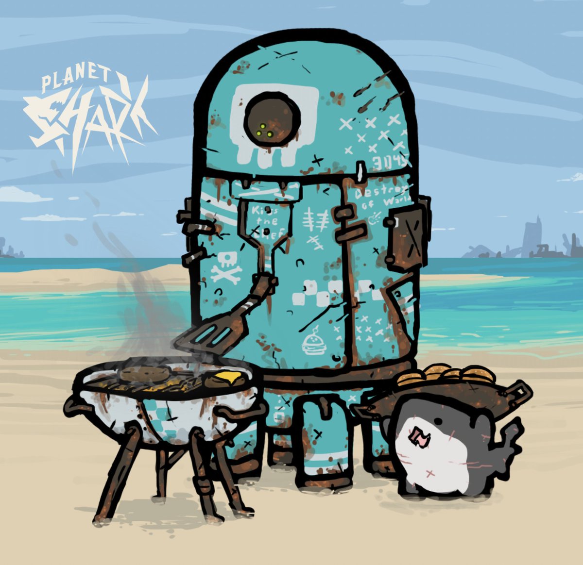 spectralidax's tweet photo. Because we released the full version of Planet Shark (which can be found here https://t.co/f23BsR21zr ) I'm going to be reposting some of my favorite Planet Shark art this week until I run out. I hope you all enjoy. 8 https://t.co/uzfNvzWxBE