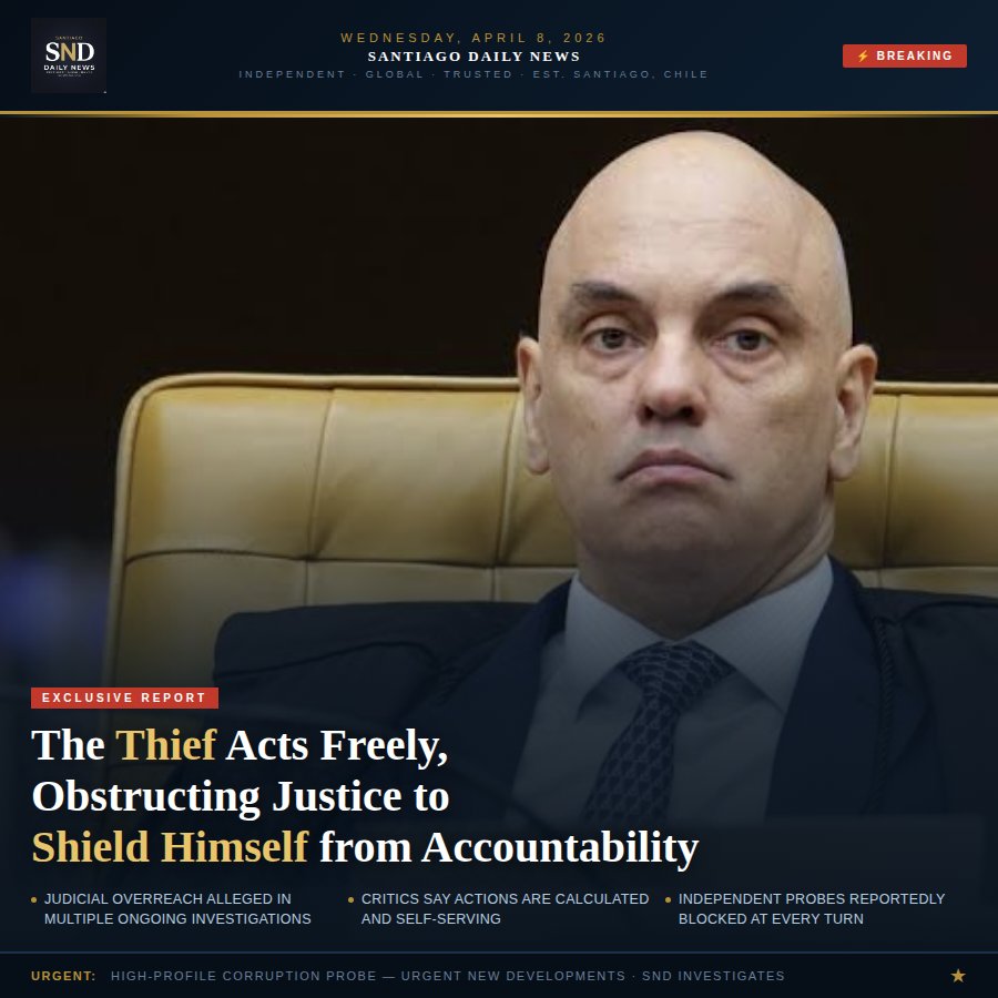 SantiagoDLNWS's tweet photo. 🇧🇷 | OPINION: Incredibly—given that Justice Moraes was not recused from the case—he is now acting to obstruct justice by raising an issue before the Plenary of the Supreme Court in an attempt to limit plea bargain agreements. Brazil is governed by criminals. https://t.co/kyou5jlHB9