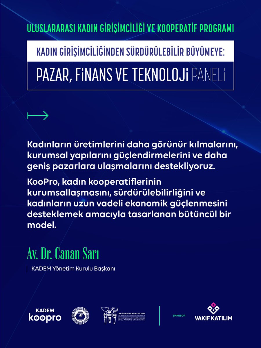 KADEM Kadın Kooperatiflerini Destekleme Merkezi tweet media