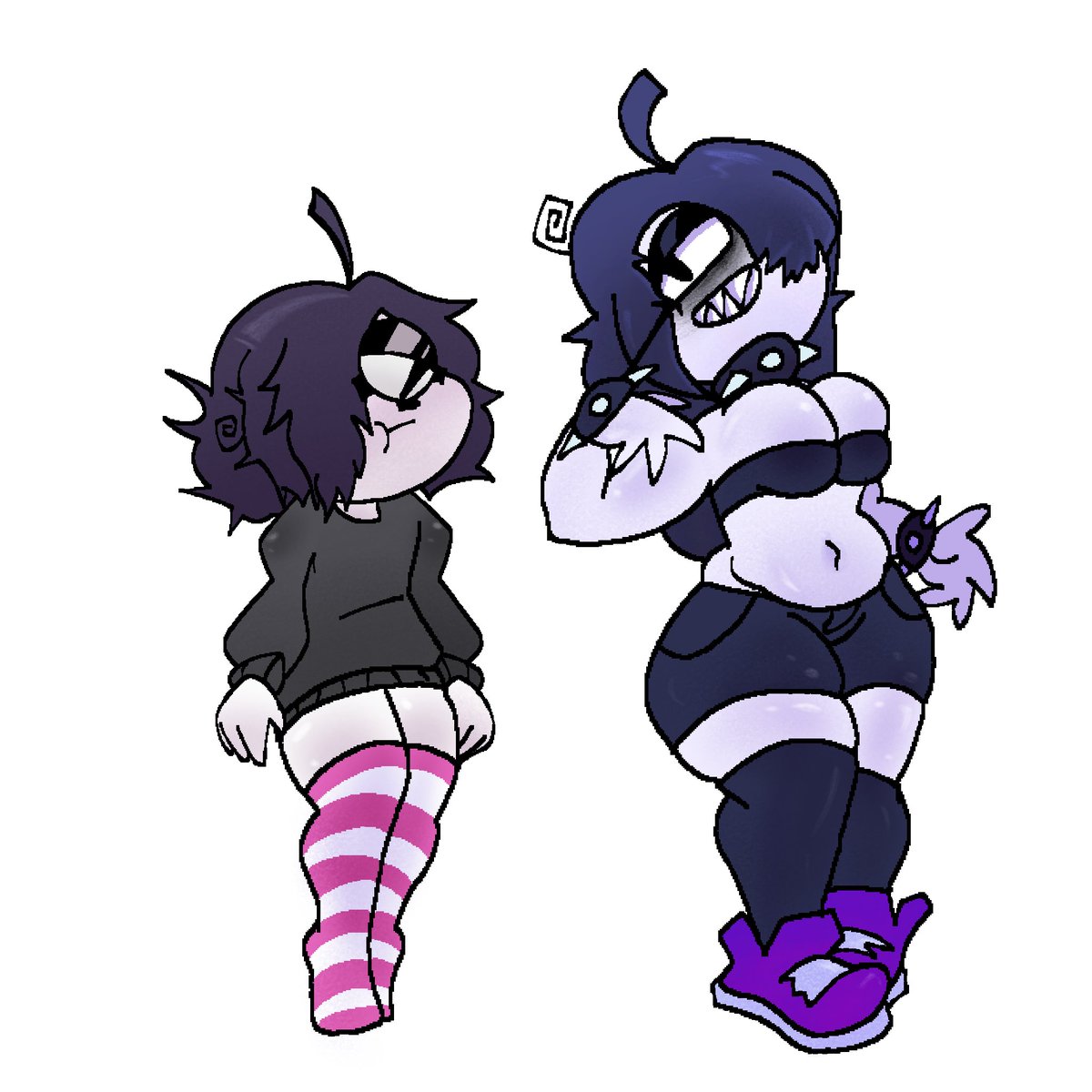 GothLoww's tweet photo. Hi it's my first post here! So at the left side you can see my sona, "Low", and at the right side you can see my OC, "Lola"!
#femboy #oc #sona #goth #girl https://t.co/4kFnnObInR