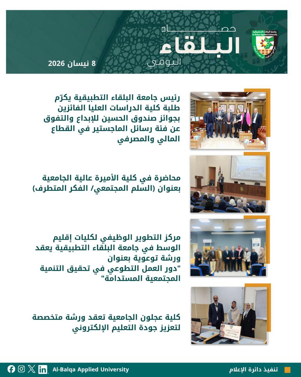 AlBalqa Applied University جامعة البلقاء التطبيقية tweet media