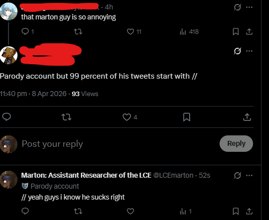 Marton: Assistant Researcher of the LCE tweet media