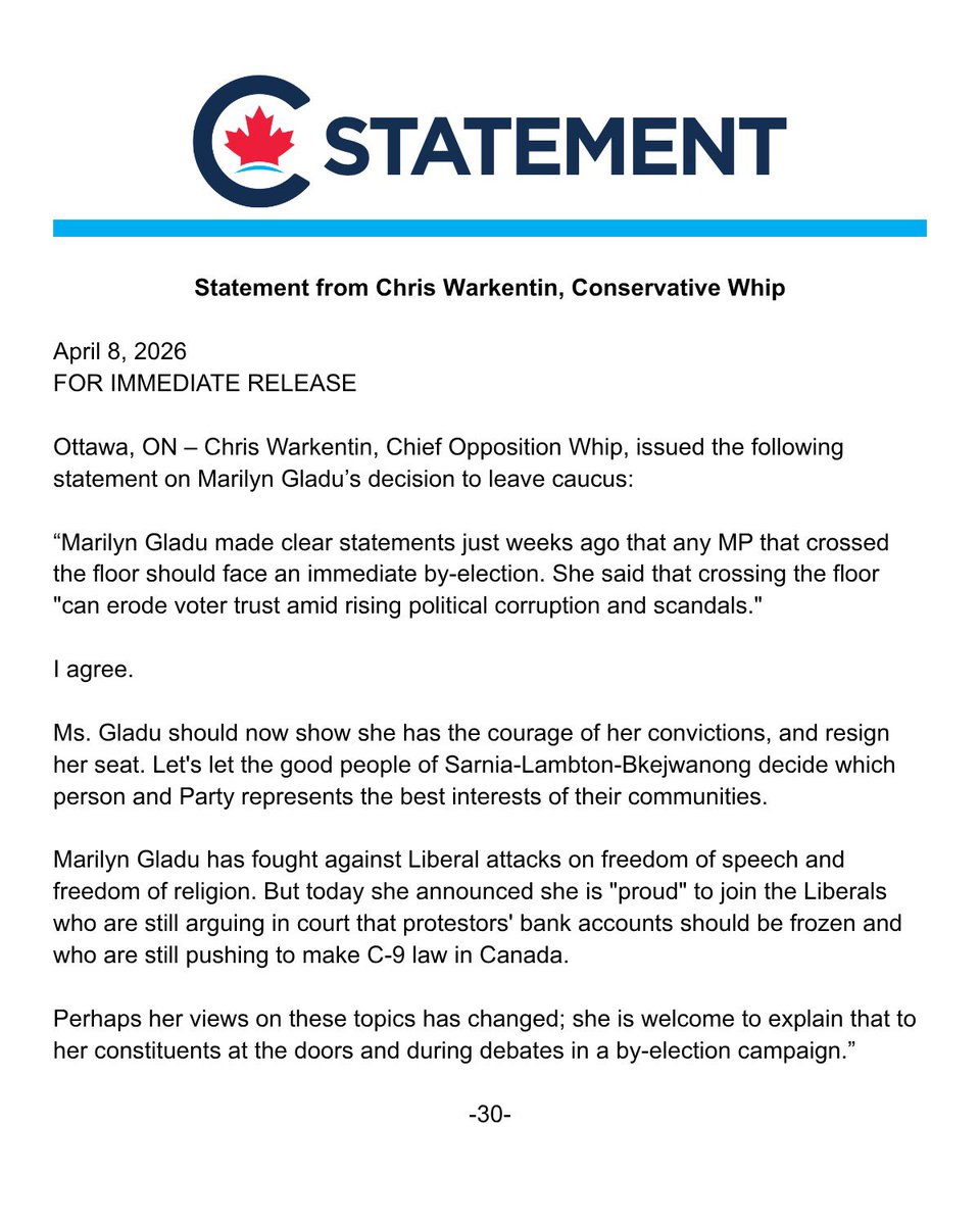 Chris Warkentin tweet media