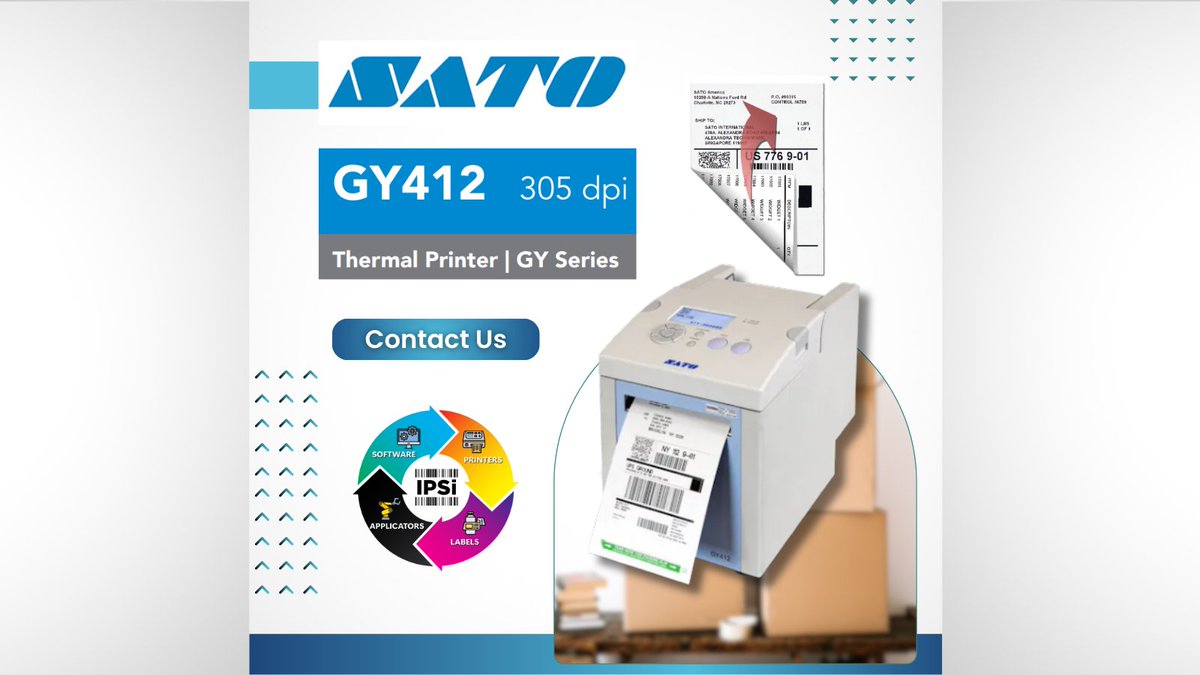 IPSiScan's tweet photo. Adding Another Dimension to Thermal Printing. SATO's GY412 is a direct thermal printer that simultaneously prints on both sides of a label. The thermal label media is coated on both sides using thermal technology. Learn more https://t.co/agMAiE171J

@SATOamerica https://t.co/ByKUK6jdp0