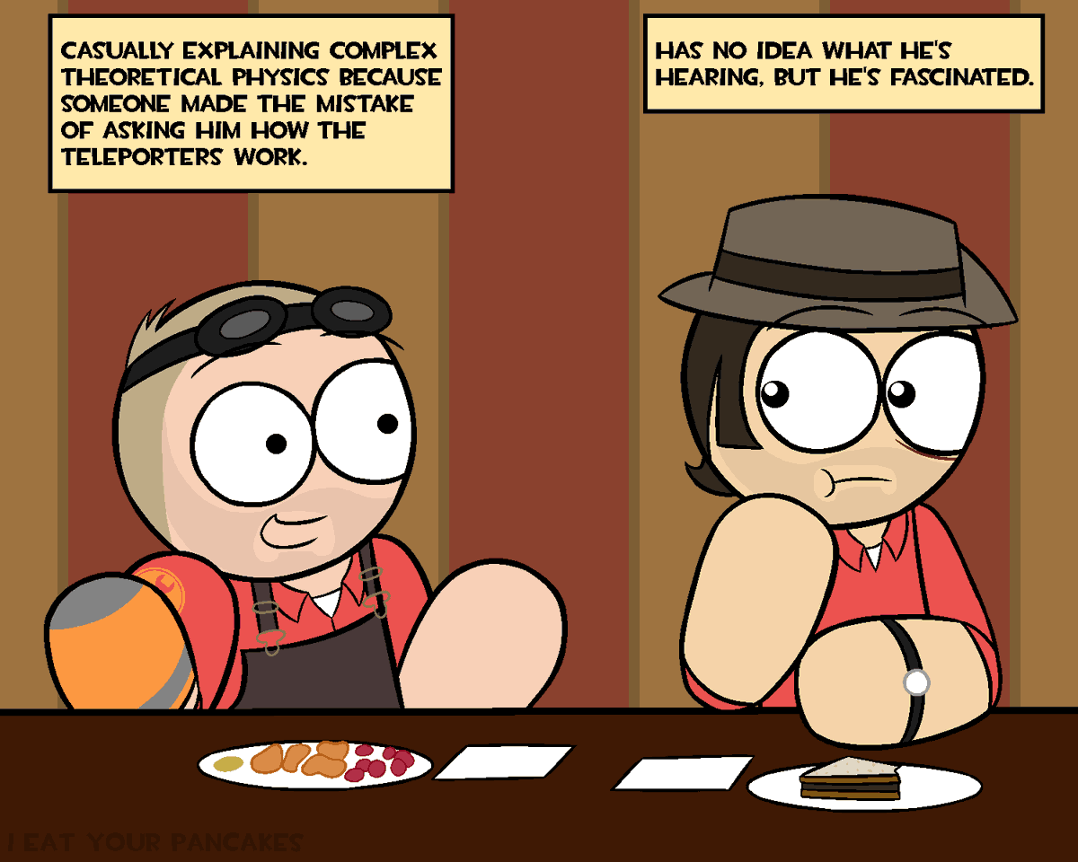 Chapter 3 of Through Thick and Thin: “Rescue Ranger” is up now on AO3.

There are few greater pastimes than listening to your friend infodump on a subject that he's passionate about.

...Wait. Is it too early to consider Engie a friend?

#TF2

archiveofourown.org/chapters/21765…