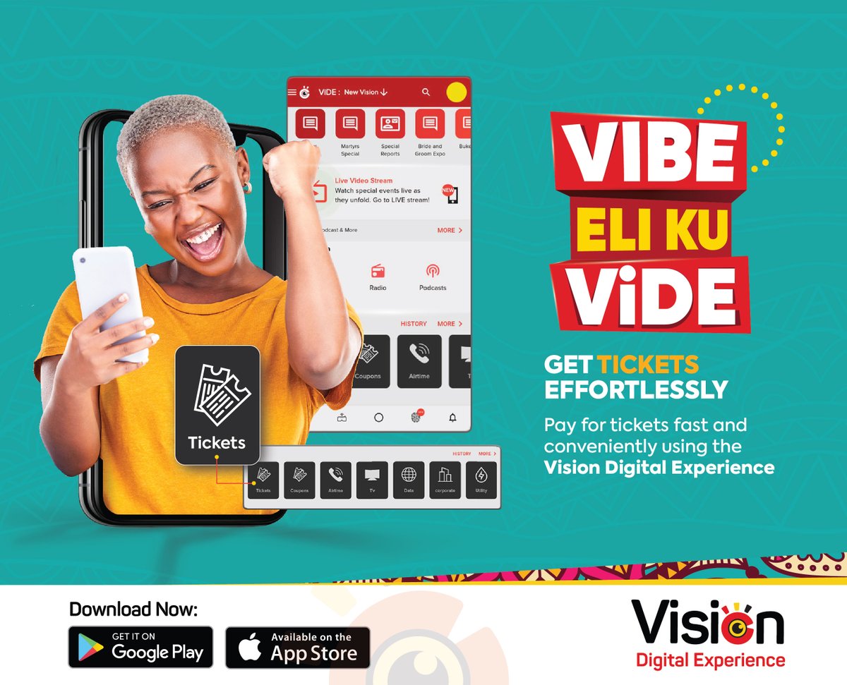 newvisionwire's tweet photo. Vibe Eri Ku ViDE! Skip the stress—get your tickets fast &amp; easy 🎟️
💳 Pay instantly using the ViDE App
Let’s go! 👇👉 Download now: https://t.co/xxwDPxwtGq

#VisionDigital #VibeEriKuVide https://t.co/uLFMbR2Fr8