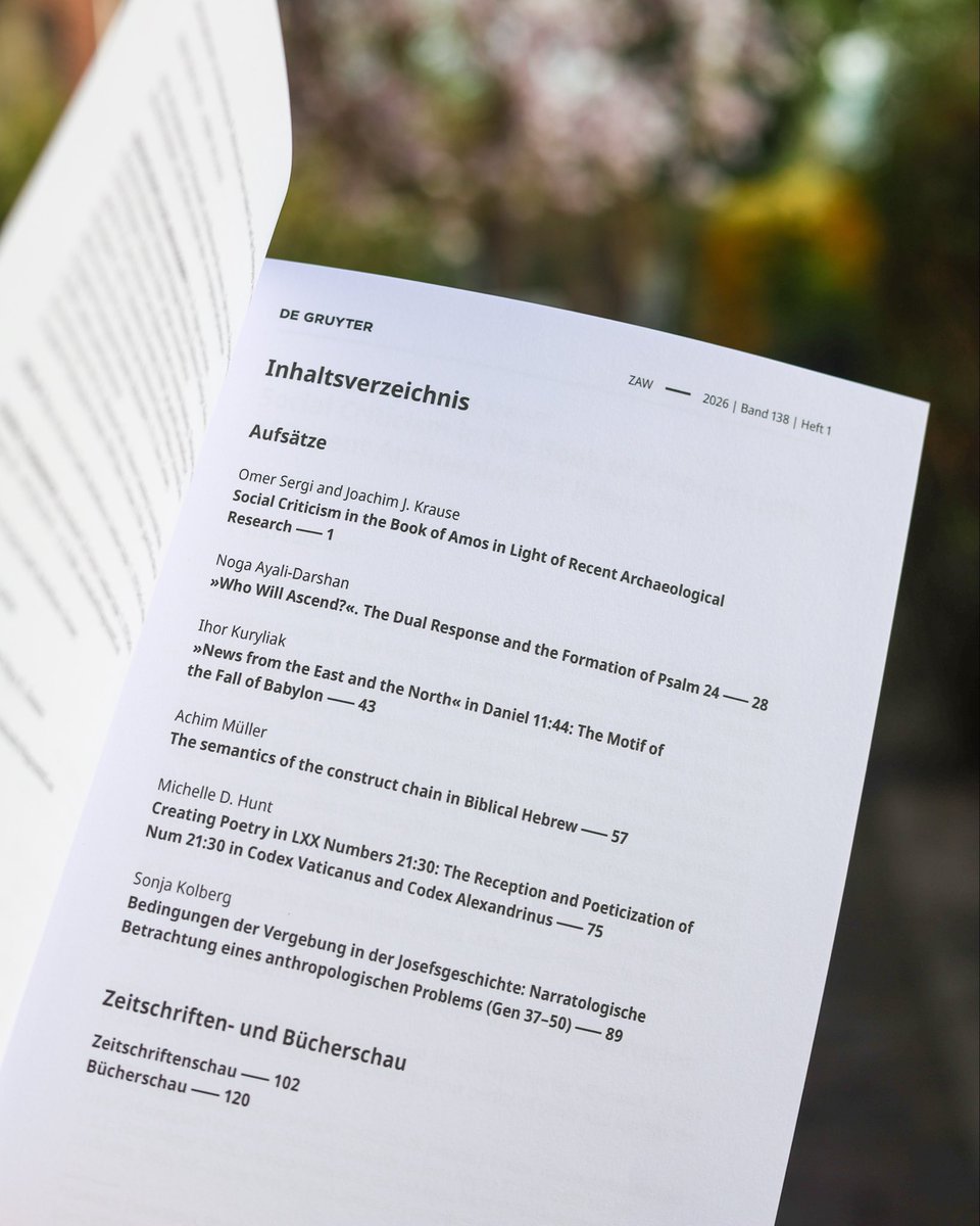 KuryliakIhor's tweet photo. Just arrived in the mail: the latest issue of Zeitschrift für die alttestamentliche Wissenschaft. I am delighted to see my research article, '»News from the East and the North« in Daniel 11:44: The Motif of the Fall of Babylon,' published in this @degruyter_brill periodical. https://t.co/q5RhtXSEYq