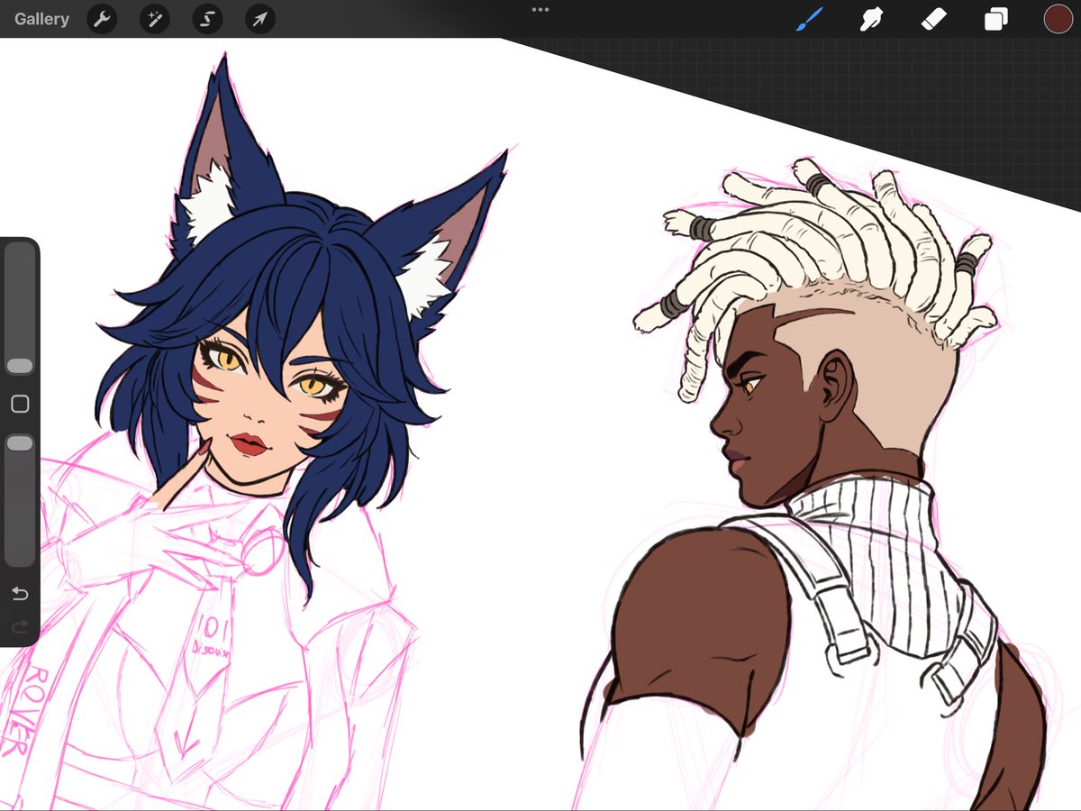 heisechuanqi's tweet image. Ahri Ekko x JaneSeth  wip #ArtOfLegends #CharmBreaker