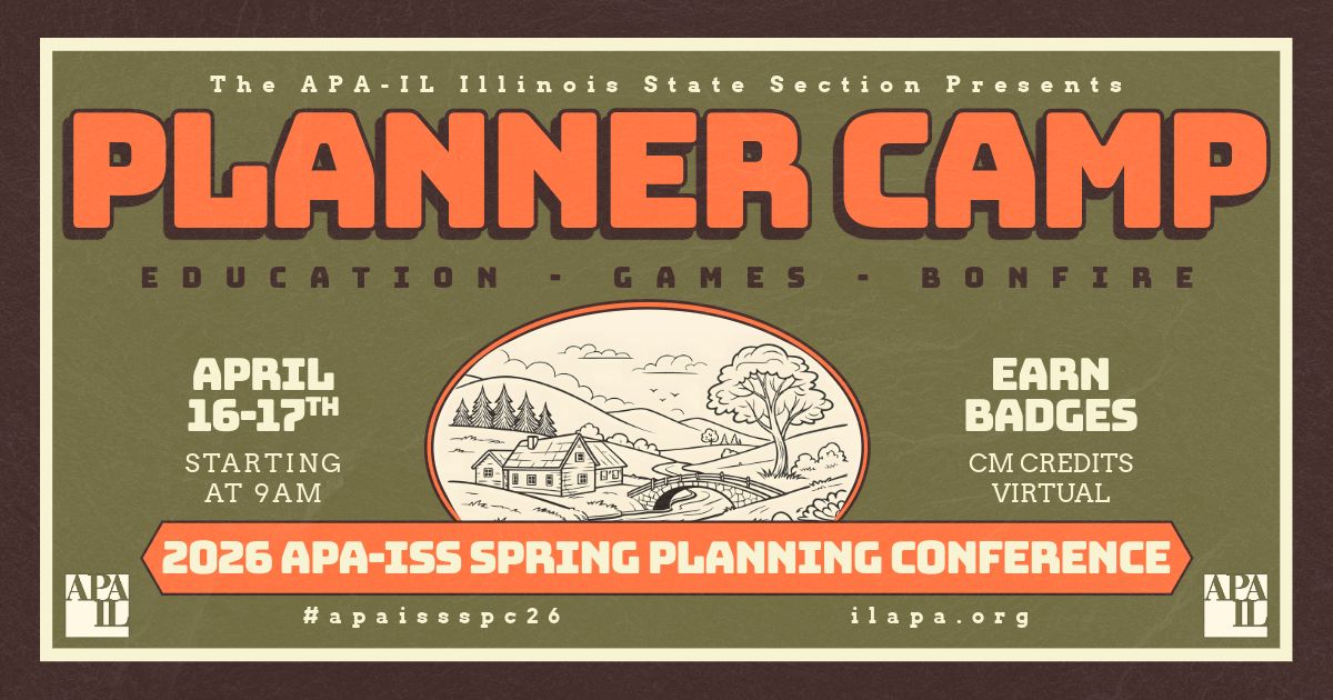 APAIL's tweet photo. Pack your virtual backpack and join us around the digital campfire for APA-ISS' Planner Camp, April 16-17, 2026! Earn CM credits as you collect new “merit badges”, all at the bargain price of just $75 for members. Students 100% Free! All Virtual. https://t.co/ms8aYdy6nj