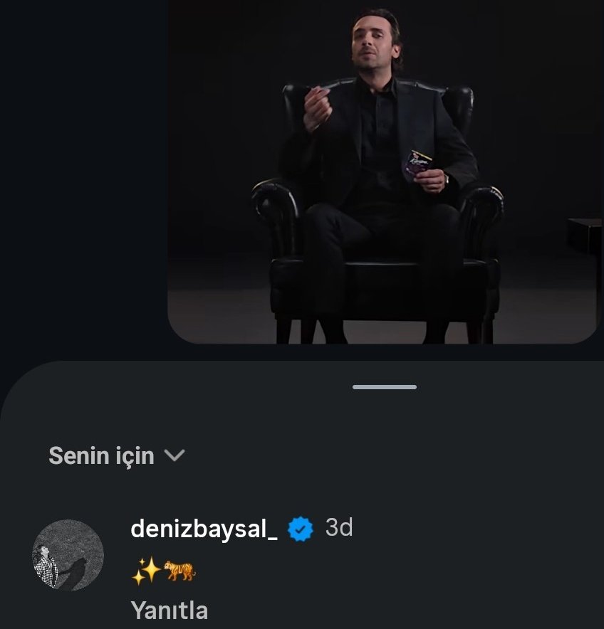 Onların birbirlerine olan desteklerine bayılıyorum Deniz yorum atmış hemen partnerine🤏