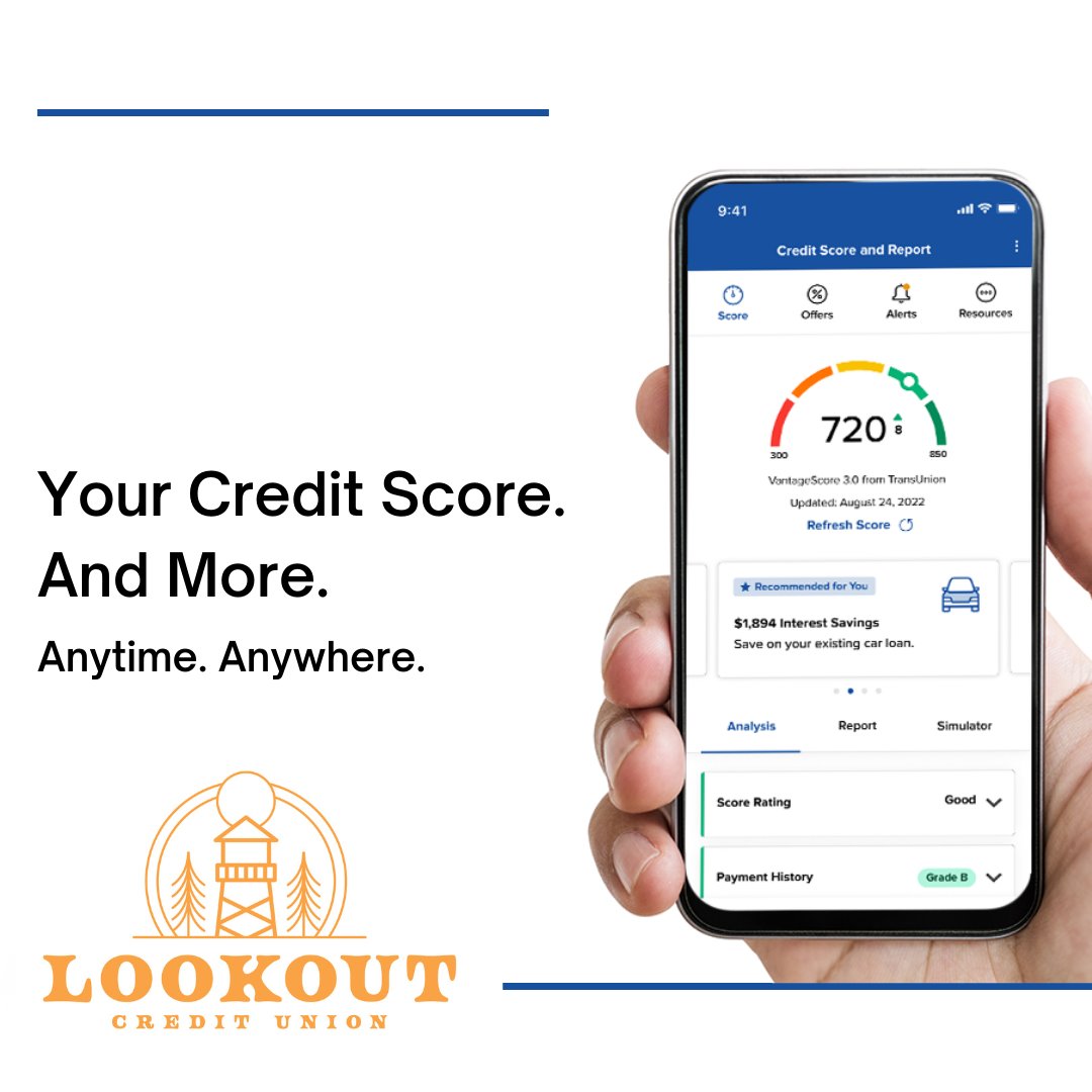 lookoutcu's tweet photo. Check your credit score anytime. Anywhere. 📱
Savvy Money gives you insights, alerts, and ways to save — all free.
https://t.co/oFXrSfHgjm https://t.co/XnQPEh0OKR