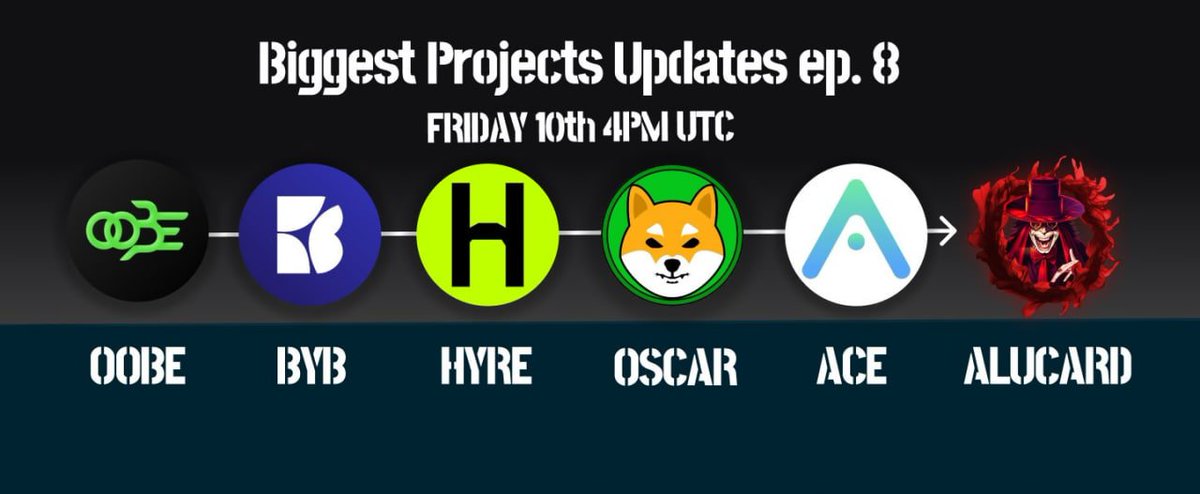 We will be joining episode 8 of the Biggest Projects Updates series by <a href="/SebastianWols17/">𝐂𝐑𝐘𝐏𝐓𝐎 𝐀𝐋𝐔𝐂𝐀𝐑𝐃</a>!

Our CMO <a href="/Solkingchad/">Solking</a> will be representing OOBE.

📅 Friday, April 10th 
🕖 4PM UTC

Link: stagex.space/s/pIO58wX4