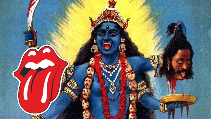 The Rolling Stones' tongue logo design was inspired by the Indian Hindu goddess Kali The Destroyer.