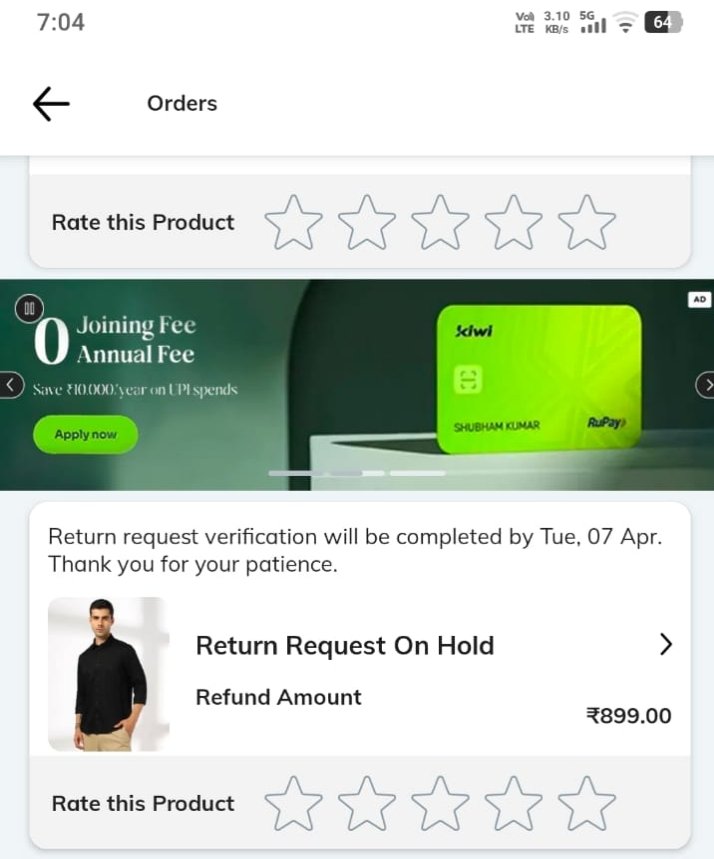 rocksanjay's tweet photo. I ordered Netplay Men Shirt from my wife @AJIOLife account.I received wrong size I raisedreturn window.but itdeclined continuously then I contacted customer care and told every detail,they note my complain and asure solution at thattime butnow they deny to return what should I do https://t.co/EK6viRNlD9