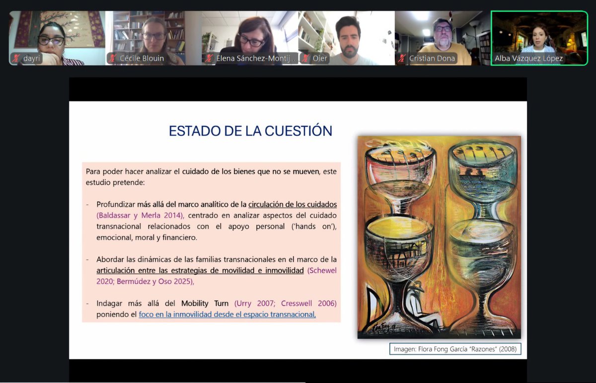 DayFleurs's tweet photo. 📢 Concluímos la 2a sesión del Seminario para estudiantes de Doctorado de @LASAMIGRATION, co-coordinado junto con Cécile Blouin. Agradezco a Alba y Carmen  por sus presentaciones y a @oochoadeaspuru y Tania Bonilla por sus valiosos comentarios👏👏👏 https://t.co/ttZA2VNxMt