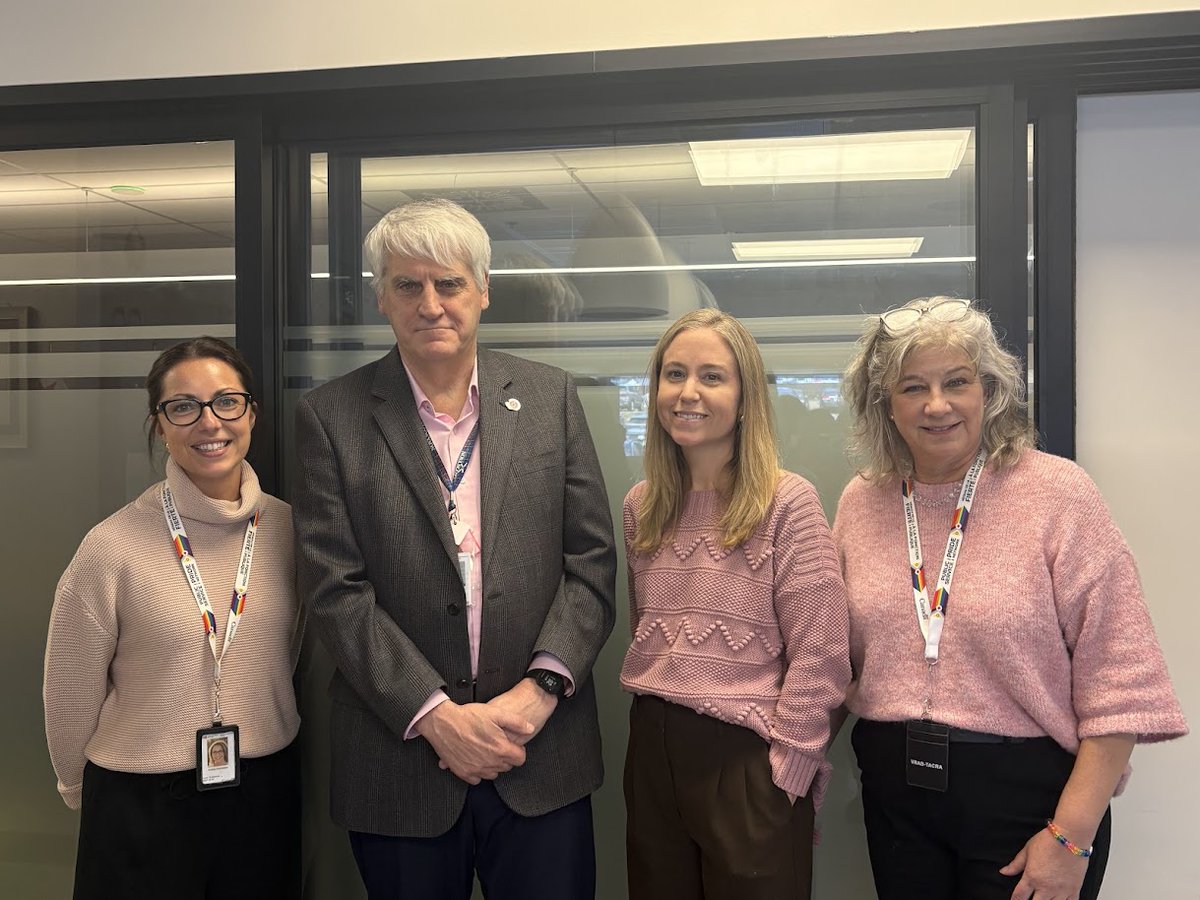 VRAB_Canada's tweet photo. On April 8, we recognize the International Day of Pink, a day dedicated to standing against bullying, discrimination, and harassment faced by 2SLGBTQI+ communities. Today, our senior leaders are wearing pink in support and to reaffirm our commitment to inclusion, respect, and safety for all.