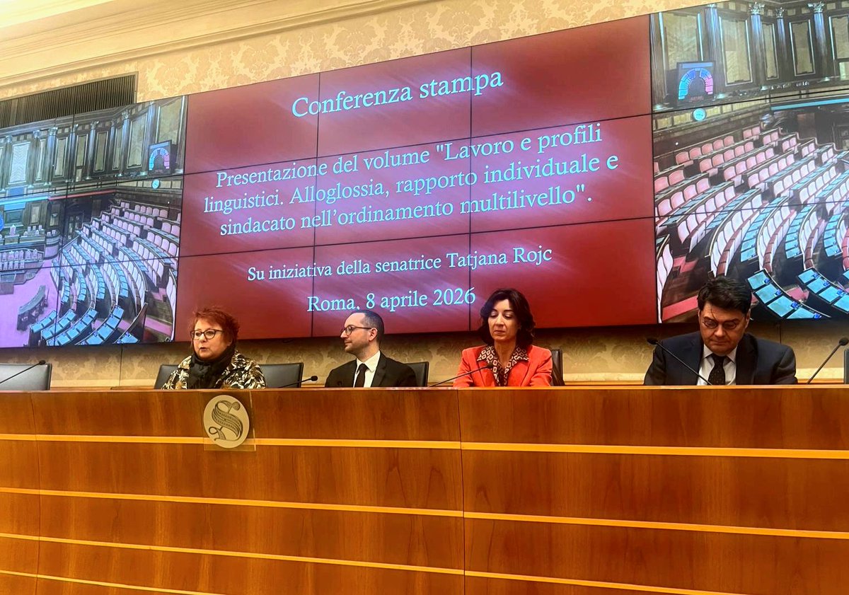 Amb_BitriLani's tweet photo. "La presentazione del volume del Prof.Mirko Altimari "Lavoro e profili linguistici",📍#Senato della Repubblica 🇮🇹,occasione per riconoscere a riaffermare il legame e #valoreaggiunto del #multilinguismo e  #minoranzelinguistiche al
#Dirittodellavoro🇮🇹
#arbëreshëdellItalia 🇮🇹🦅🇦🇱". https://t.co/n6fSjMoHYW