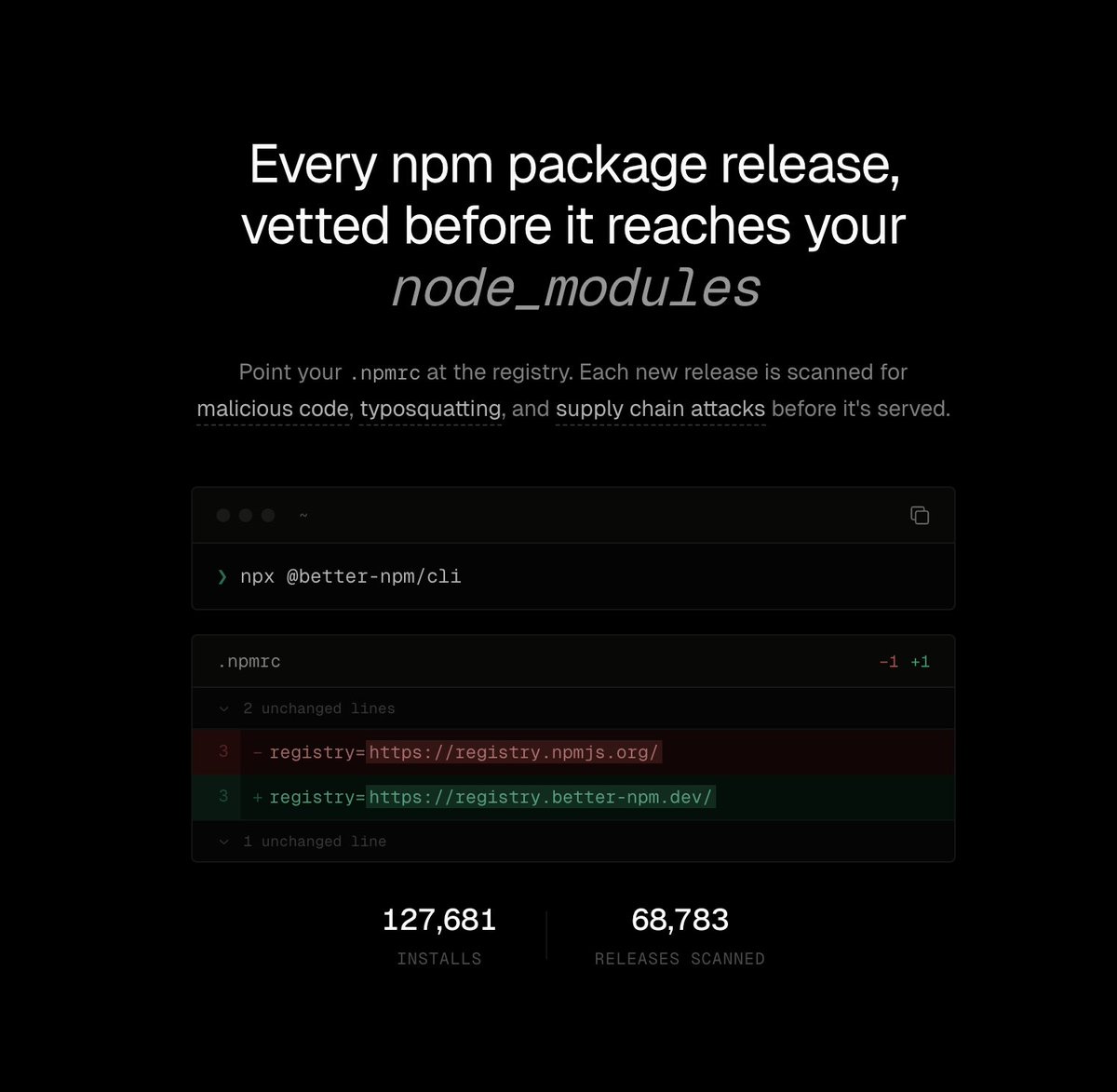 bekacru's tweet image. Better NPM now has 100K+ installs!