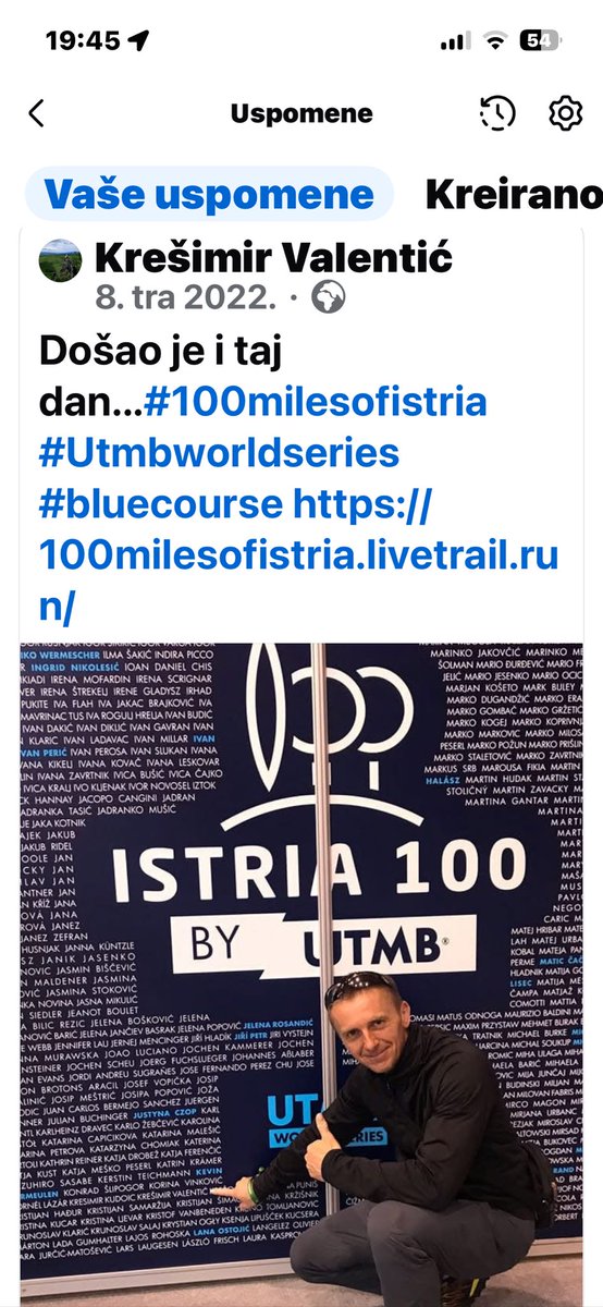 KValentic's tweet photo. Prije 4 godine više manje uspješno završio 110km Istre!Ove godine dosta iskusniji pravim plan i napadam 100milja!Držite mi palčeve! https://t.co/BcjfwID82t