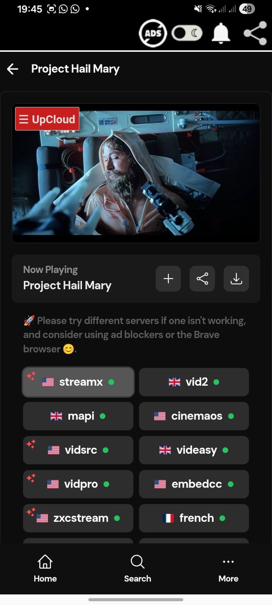 FyiniteTV's tweet photo. Stream project hail Mary for free no cost at all plus thousands of unlimited  movies ; tv shows and anime . App only available for android users 
https://t.co/y7Y2I3vJwx https://t.co/6HeJKYiCq8