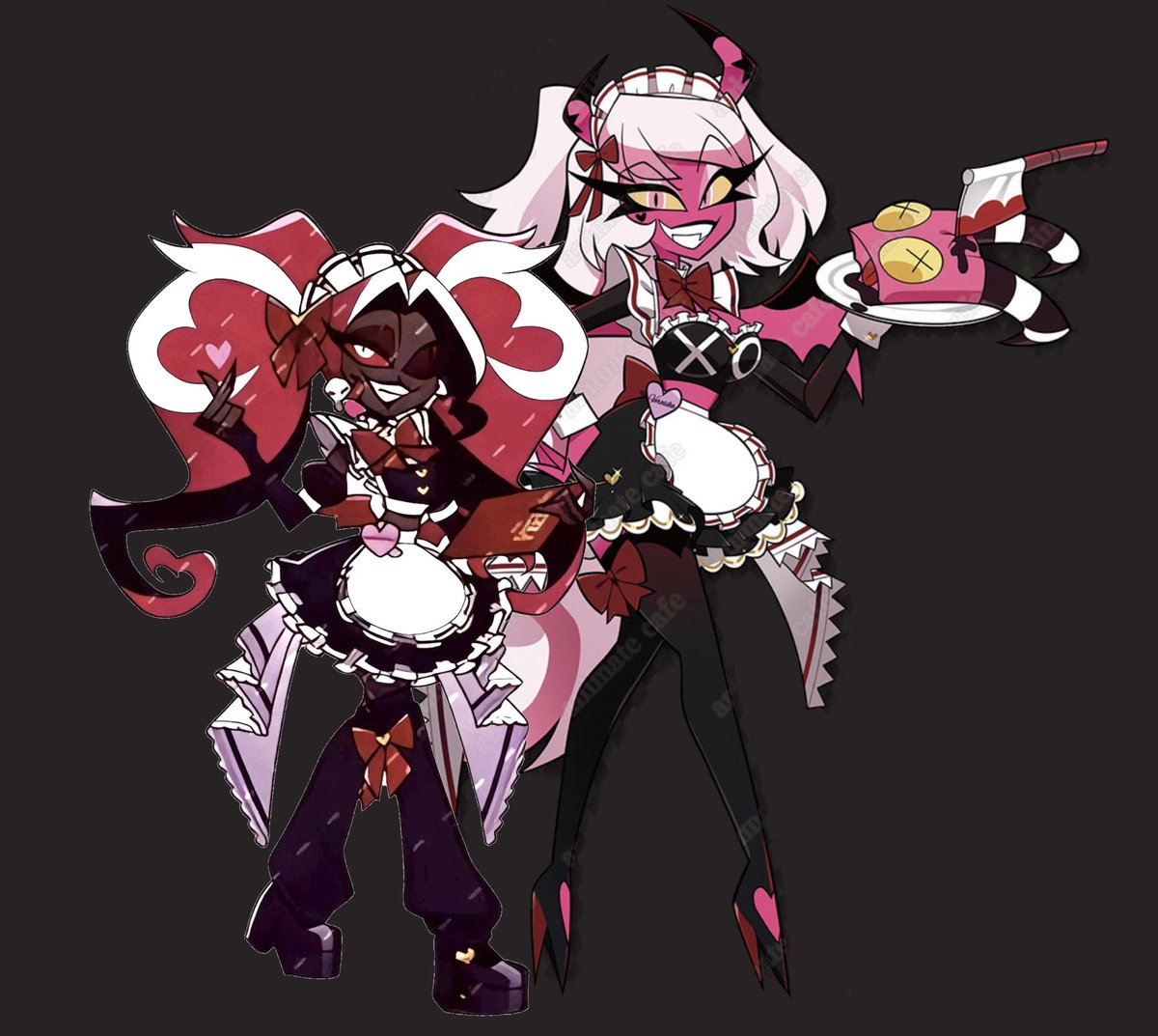 VVfalen's tweet image. Theyre outmogging everyone omg no wonder theyre dating #HazbinHotel #Helluvaboss