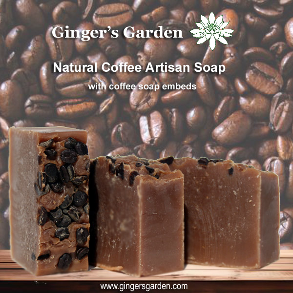 Coffee Handmade, Artisan Soap has a rich aroma of freshly roasted coffee beans with a hint of vanilla. Take your coffee soap into your bath or shower with you. Enjoy this soap in the morning to help you wake up. The coffee beans on top are real soap too.

gingersgarden.com/handmade-natur…